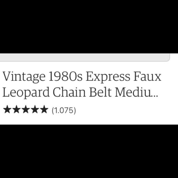 Vintage 80s Chain Faux Leopard Women Belt main image 4